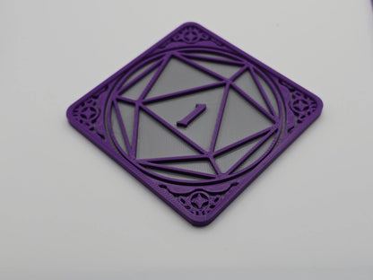 D&D Dice Coasters Sets for Game Decoration - GameCraft