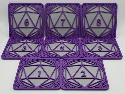 D&D Numbered Dice Coaster for Game Decoration - GameCraft