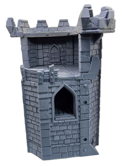 Medieval Castle Corner Tower DND Terrain Model - GameCraft