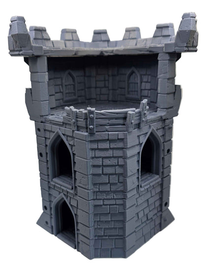 Medieval Castle Corner Tower DND Terrain Model - GameCraft
