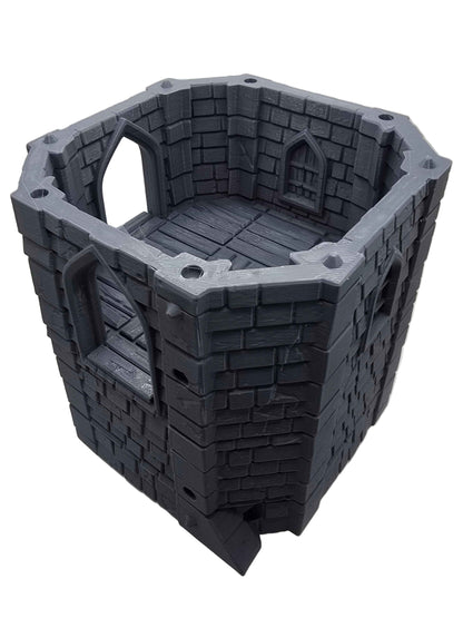 Medieval Castle Corner Tower DND Terrain Model - GameCraft