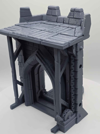 Medieval Castle Gate Wall for DND Terrain - GameCraft