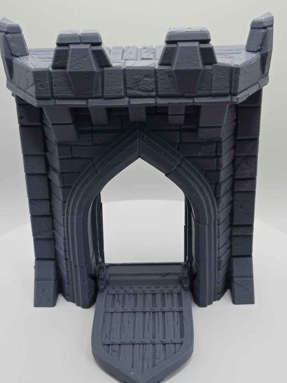 Medieval Castle Gate Wall for DND Terrain - GameCraft