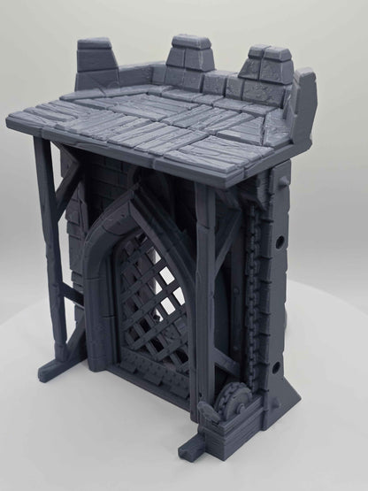 Medieval Castle Gate Wall for DND Terrain - GameCraft