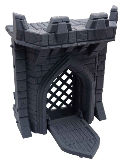 Medieval Castle Gate Wall for DND Terrain - GameCraft