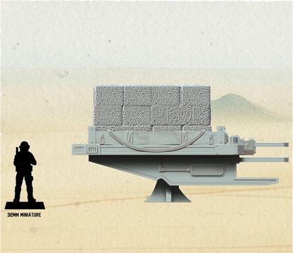 Detailed Star Wars Shatterpoint terrain building with sci-fi frontier architecture