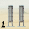 Star Wars Shatterpoint terrain and Star Wars Legion terrain settlement building in tabletop battle scene