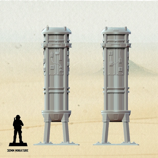 Star Wars Shatterpoint terrain and Star Wars Legion terrain settlement building in tabletop battle scene