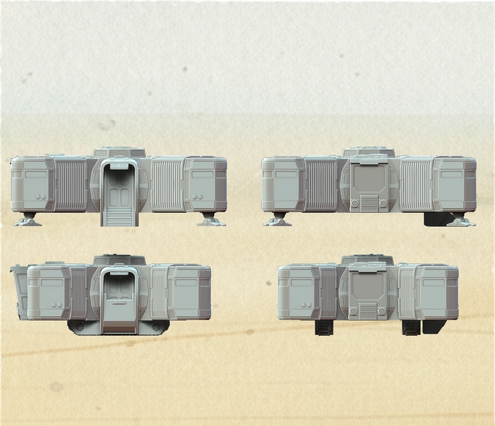 Detailed Star Wars Shatterpoint terrain building with sci-fi frontier architecture