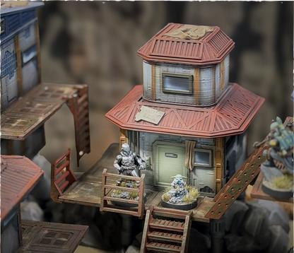 Detailed sci-fi building for Star Wars Shatterpoint terrain and Star Wars Legion terrain tables