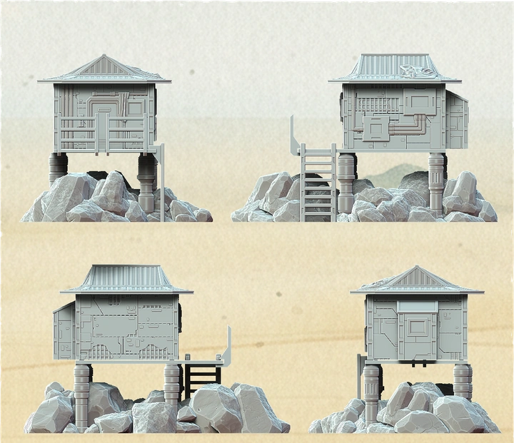 Star Wars Legion terrain agricultural processing facility building for tabletop wargaming