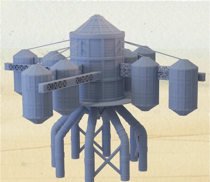 Agricultural Processing Facility Main Silo for Star Wars Legion terrain tabletop battlefield
