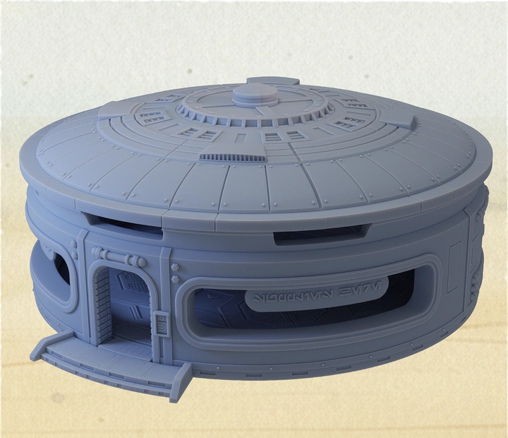 Unpainted Star Wars Legion terrain Agricultural Processing Facility General Store model