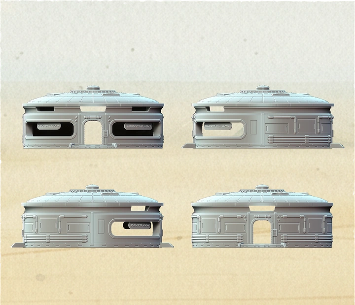 Detailed Star Wars Shatterpoint terrain building with sci-fi frontier architecture