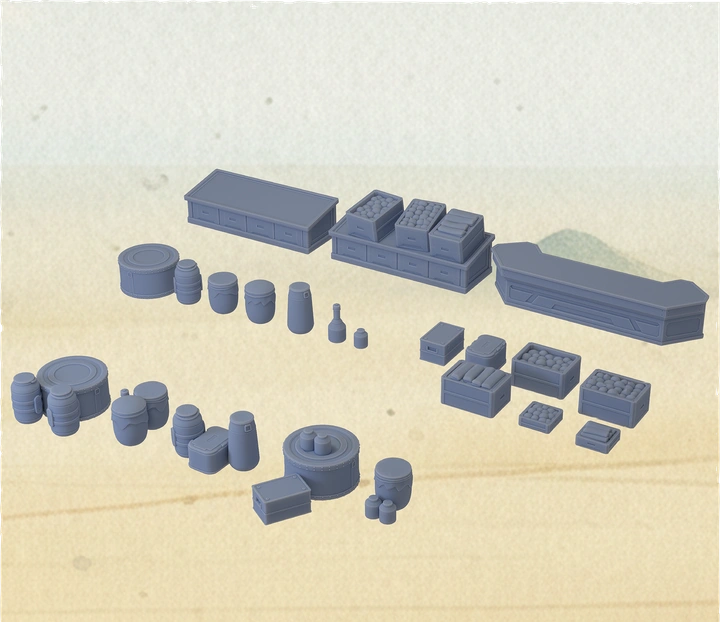 Detailed sci-fi building for Star Wars Shatterpoint terrain and Star Wars Legion terrain scatter