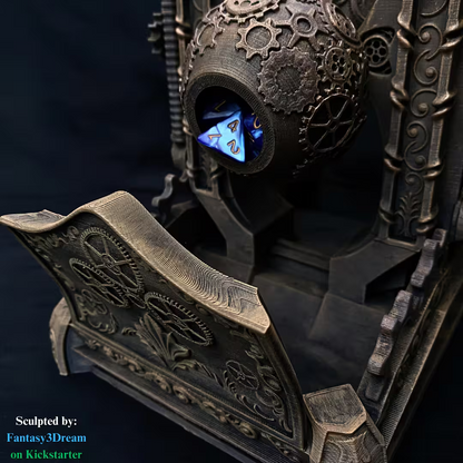 Steampunk Egg Timer-style Dice Tower - GameCraft