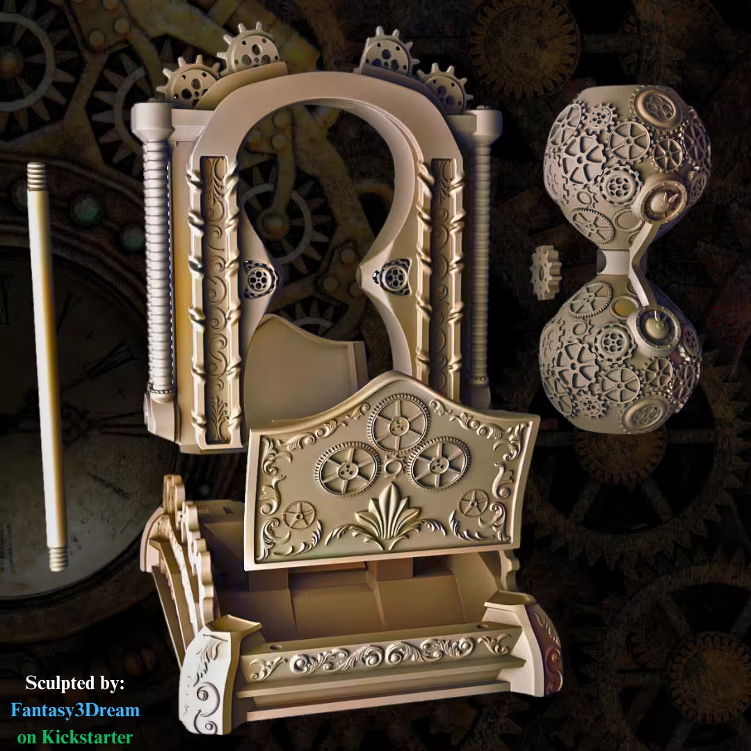 Steampunk Egg Timer-style Dice Tower - GameCraft