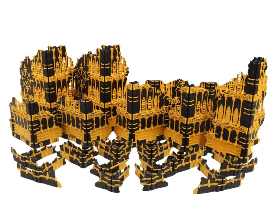 Foldable 40k Terrain - Chaos - Black and Gold