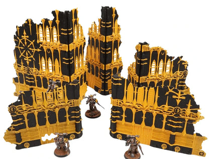 Foldable 40k Terrain - Chaos - Black and Gold