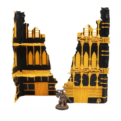 Foldable 40k Terrain - Chaos - Black and Gold