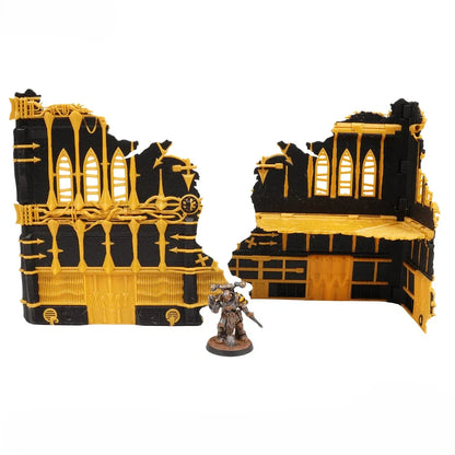 Foldable 40k Terrain - Chaos - Black and Gold