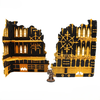 Foldable 40k Terrain - Chaos - Black and Gold