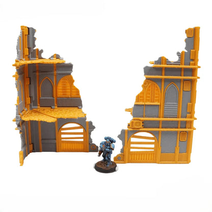 Foldable 40k Terrain - Imperial - Grey and Gold