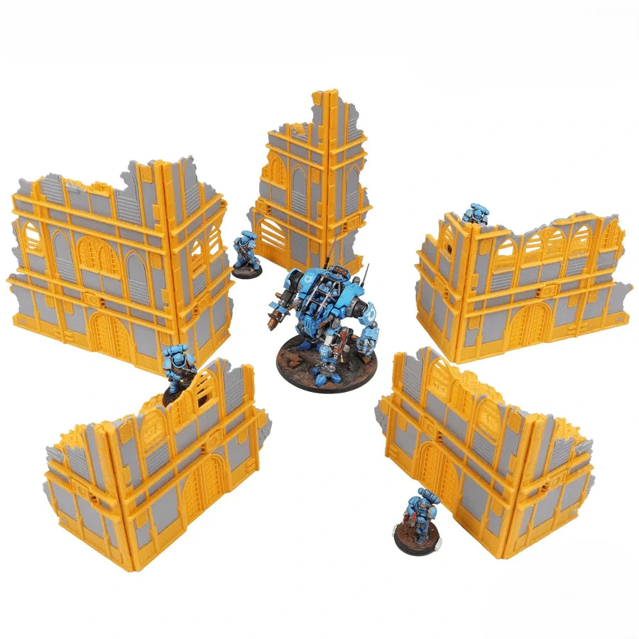 Foldable 40k Terrain - Imperial - Grey and Gold
