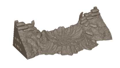 Wargaming Tabletop Terrain - Modular Trench Terrain System Straight Section - GameCraft