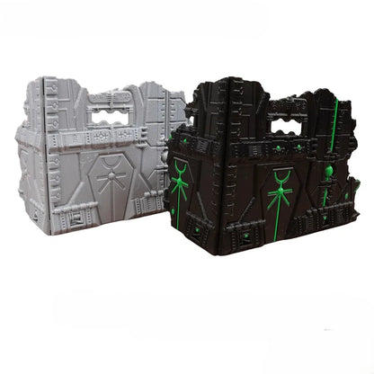Foldable 40k Terrain - Slumbering Machines - Black and Green
