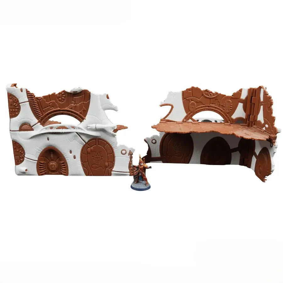 Foldable 40k Terrain - Space Elves - Brown and White