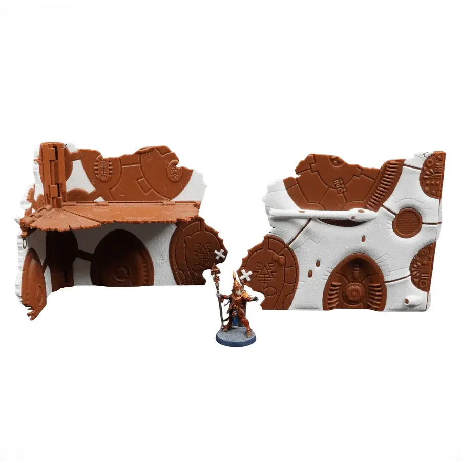 Foldable 40k Terrain - Space Elves - Brown and White