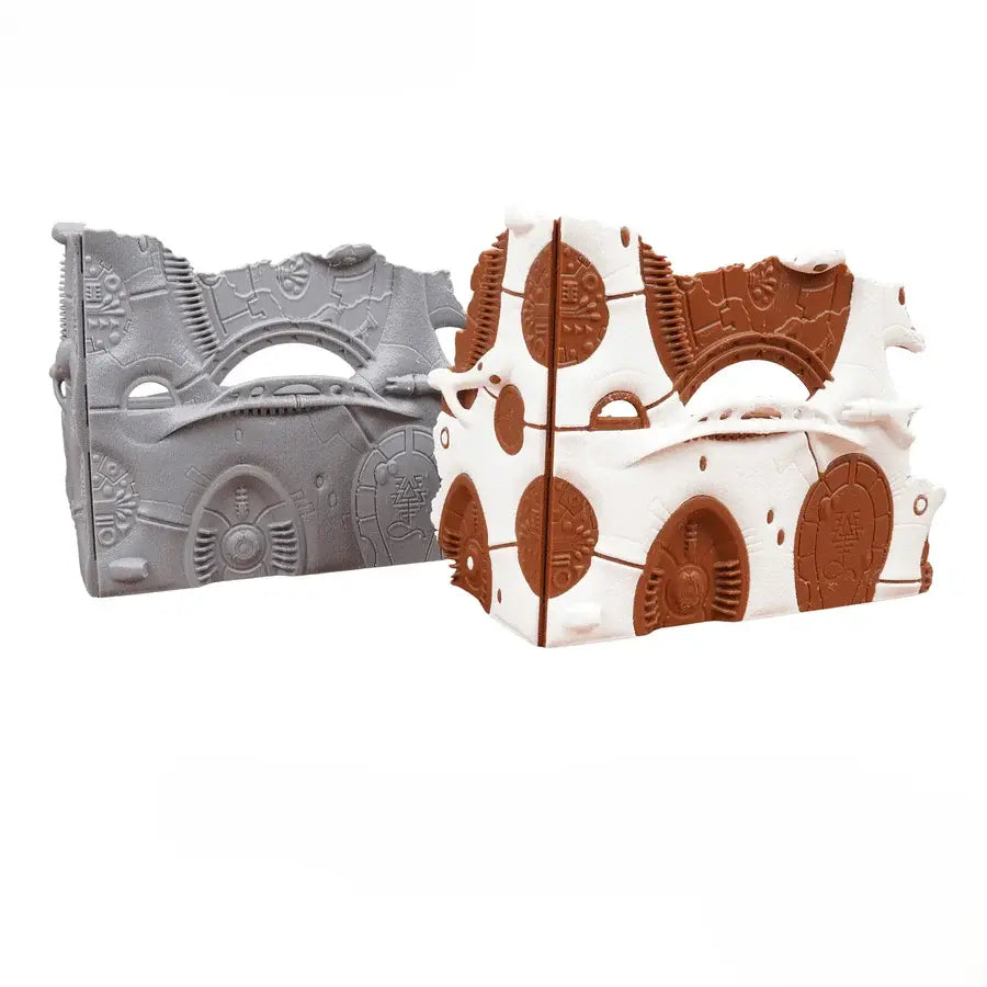 Foldable 40k Terrain - Space Elves - Brown and White