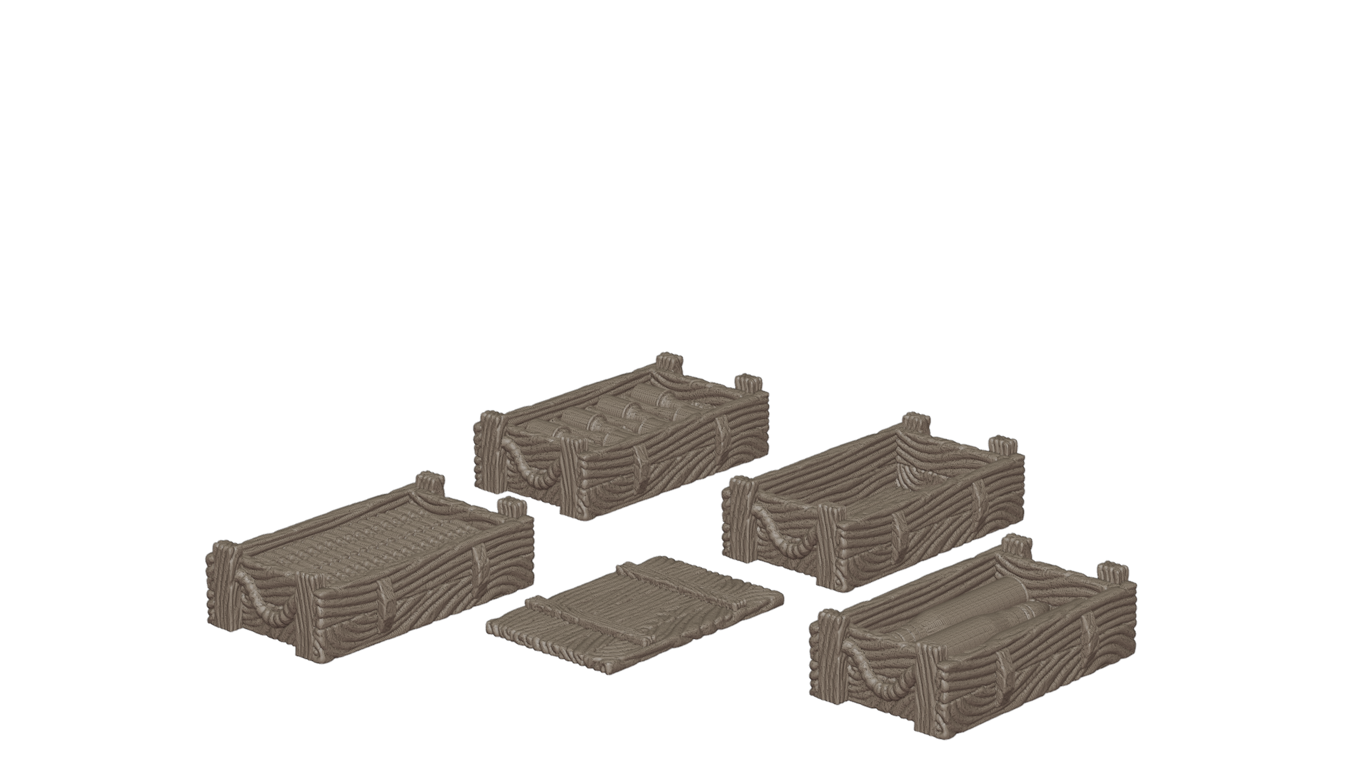 Wargaming Tabletop Terrain Modular Trench System - Ammo Boxes - GameCraft