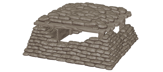 Wargaming TTRPG Terrain Modular Trench System - Bunker - GameCraft