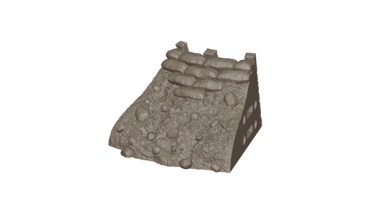 Wargaming TTRPG Terrain Modular Trench System - Corner Section - GameCraft