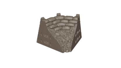Wargaming Tabletop Terrain Modular Trench System - Corner Section - GameCraft