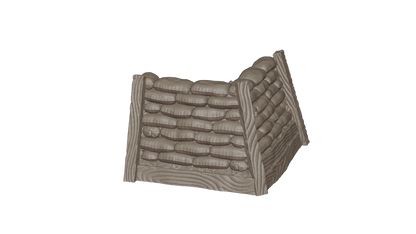 Wargaming Tabletop Terrain Modular Trench System - Corner Section - GameCraft