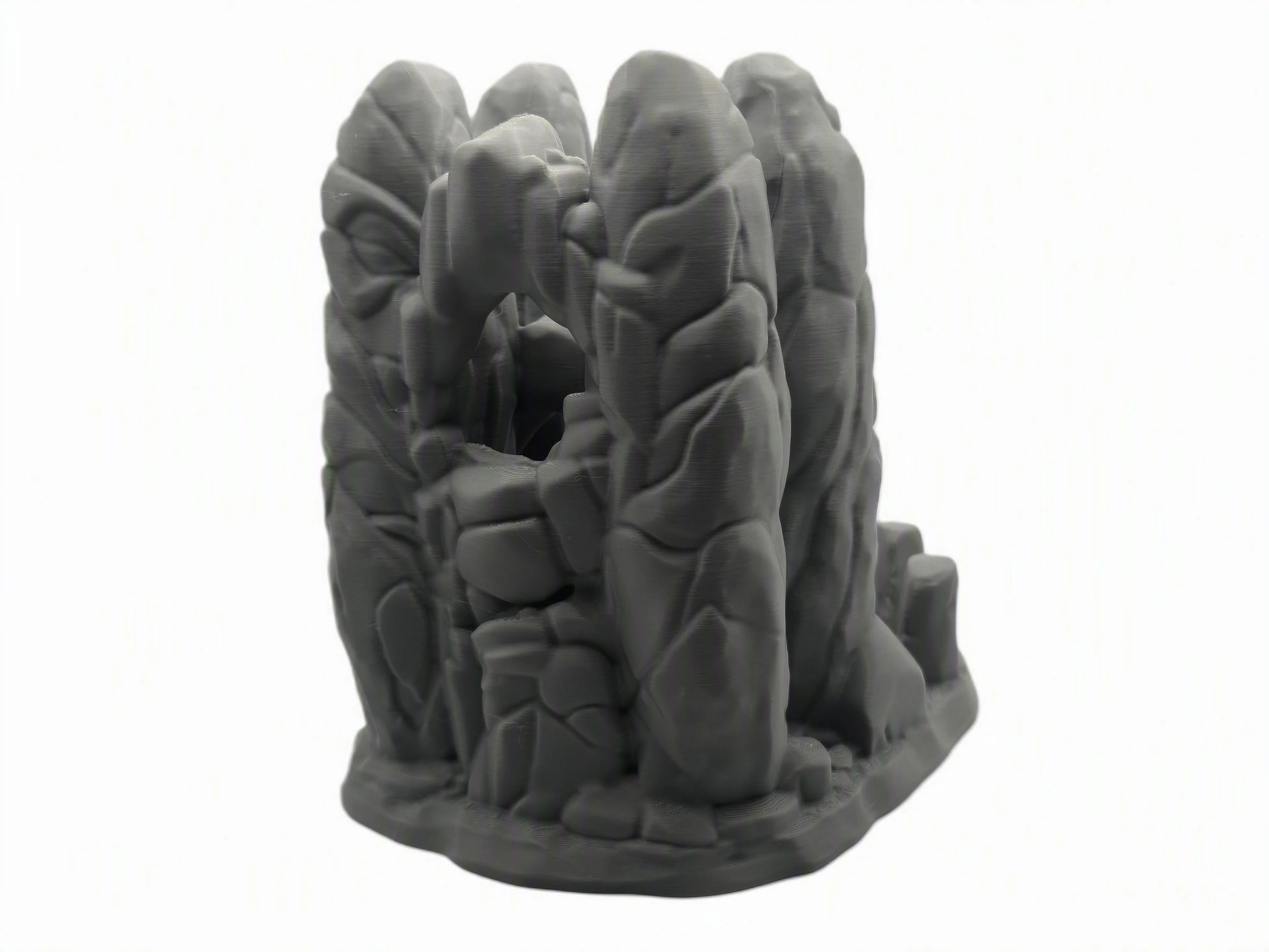 stone arch dice tower with creepy eyes